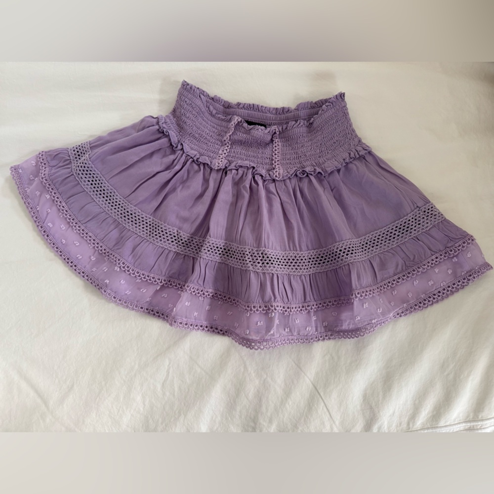 Girls KATIEJ NYC Lilac Smocked Ruffle skirt (size M girls)